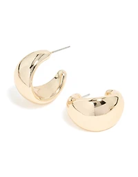 Gold Chunky Bubble Hoop Earrings