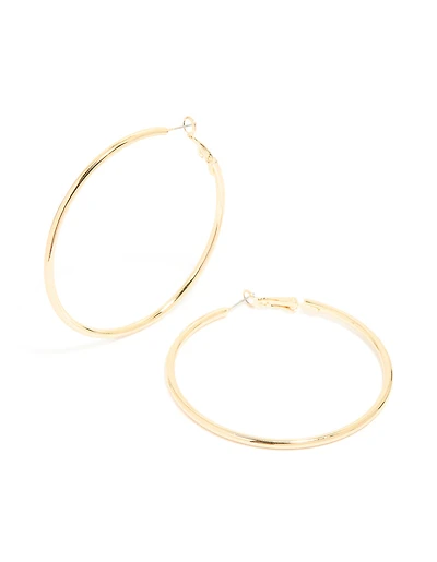 Boucles d’oreilles rondes fines dorées