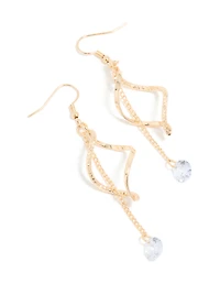 Boucles d’oreilles spiralées dorées