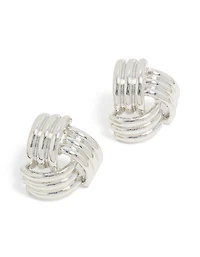 Boucles d’oreilles en argent triple matelassées