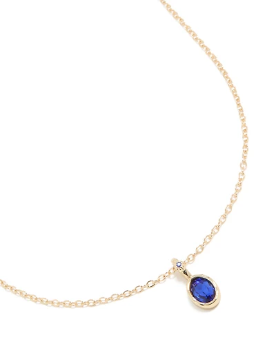 Collier pendentif rond diamant en saphir d’or