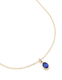 Collier pendentif rond diamant en saphir d’or