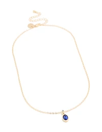 Collier pendentif rond diamant en saphir d’or