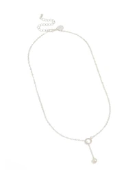 Collier de chaîne en diamants en argent et perles