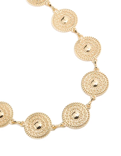 Gold Filigree Circle Belt