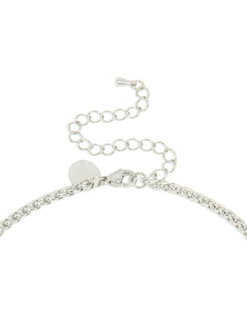 Mens Waterproof Detailed Cross Pendant Necklace