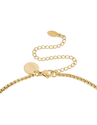 Mens Gold Plated Stainless Steel Cross Pendant Necklace