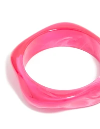 Gold & Hot Pink Acrylic Bangles 2-Pack