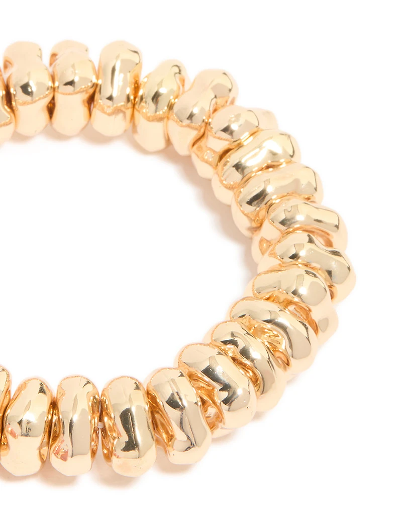 Gold & Pink Beaded Stretch Bracelets 2-Pack