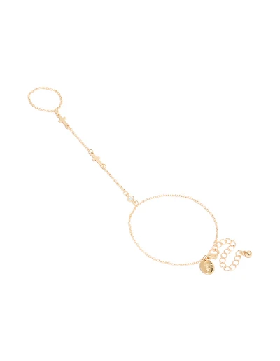 Chaîne à main pendante en croix d’or