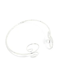 Silver Open Swirl Arm Cuff