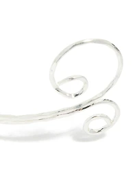 Silver Open Swirl Arm Cuff