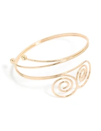 Gold Double Swirl Arm Cuff
