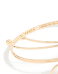 Gold Double Swirl Arm Cuff