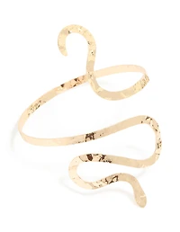 Menotte de bras en tourbillon de serpent doré