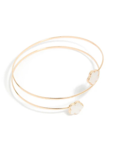Gold Small Flower Arm Cuff