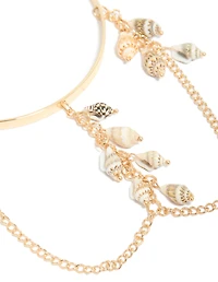 Gold Chain & Shells Arm Cuff