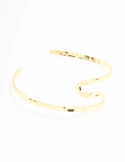 Gold Simple Swirl Arm Cuff