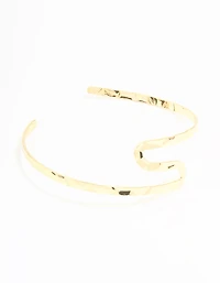 Gold Simple Swirl Arm Cuff