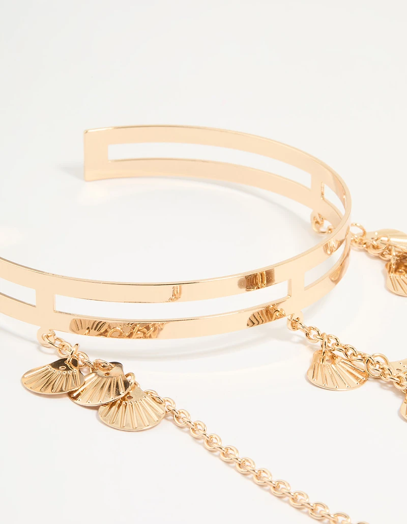 Gold Sea Shell Arm Cuff