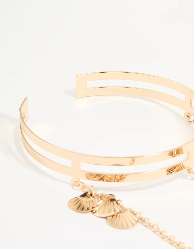 Menotte de bras en coquillage d’or