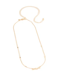 Chaîne de taille en texte dorée Babygirl