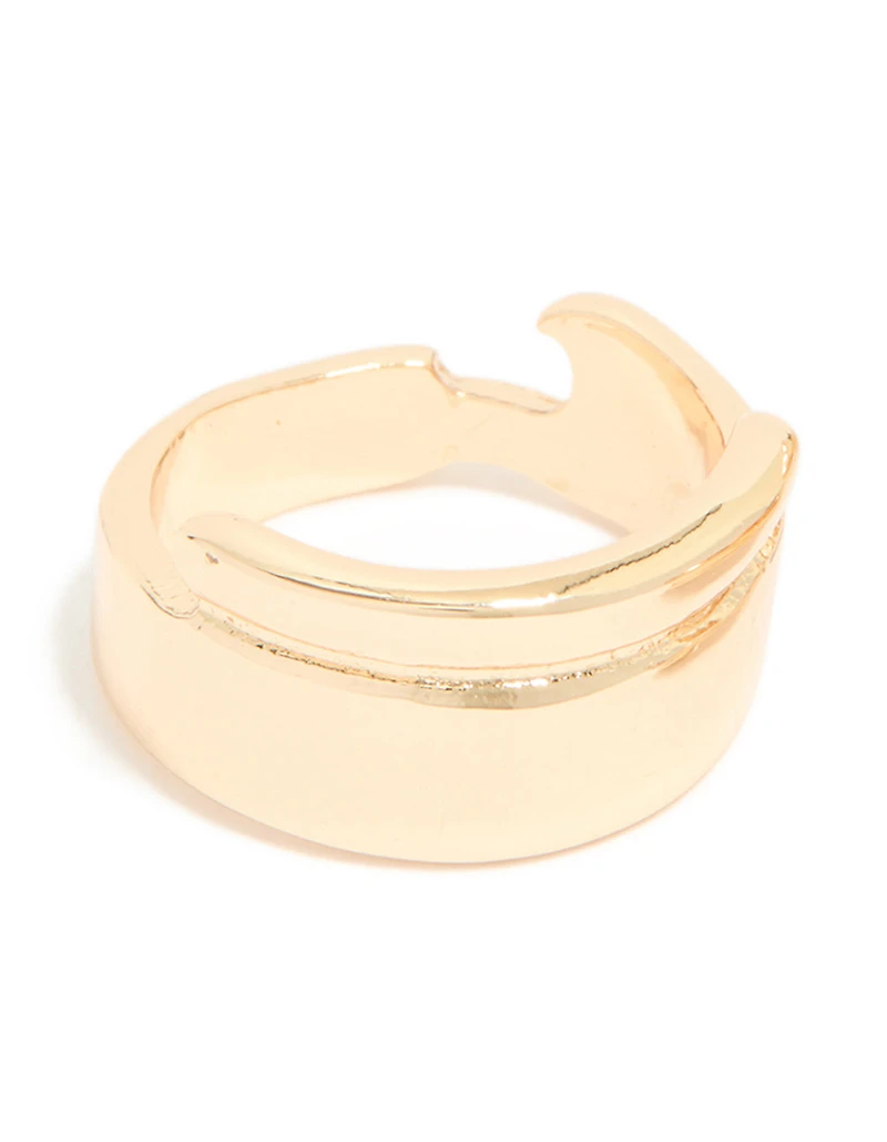 Gold Blue Gem & Heart Rings  3-Pack