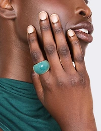 Turquoise Acrylic & Shell Rings 3-Pack