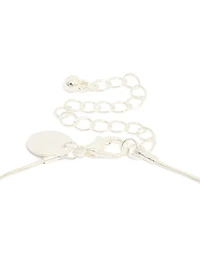 Mixed Metal Plated Organic Shape Pendant Necklace