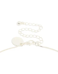 Silver Plated Diamante Cross Fine Chain Necklace