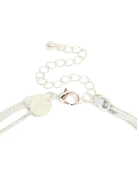 Silver Plated Snake Chain Layered Necklace
