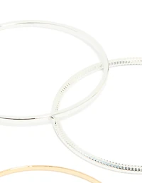Bracelets plats en métal mixte pack de 4