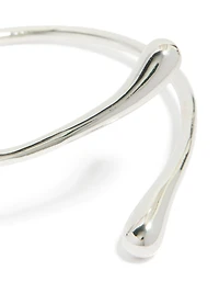 Silver Plated Teardrop Wrap Around Bangle