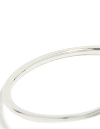 Silver Plated Teardrop Wrap Around Bangle