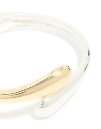 Bracelet enroulant plaqué métal mélangé autour