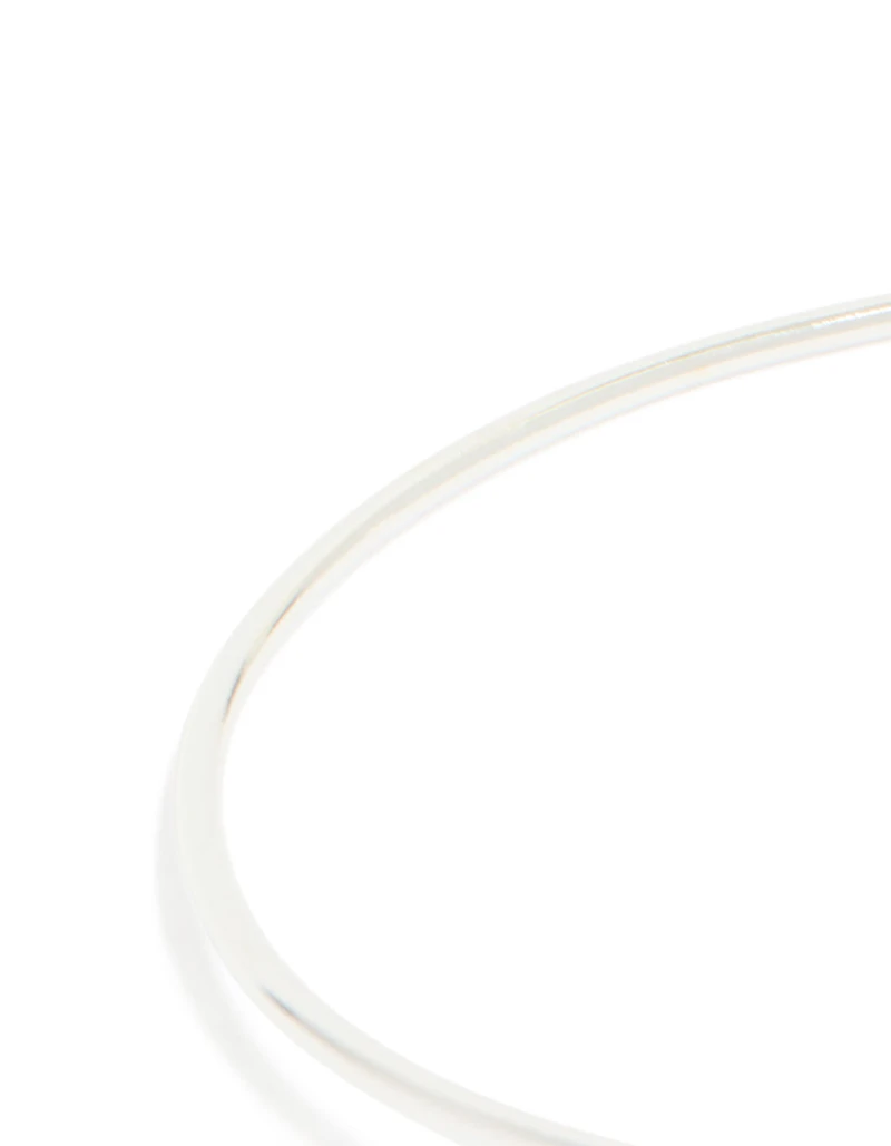 Silver Plated Cubic Zirconia Floating Wrap Around Bangle