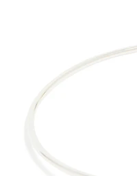 Silver Plated Cubic Zirconia Floating Wrap Around Bangle