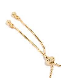 Gold Plated Cubic Zirconia Mini Tennis Toggle Bracelet