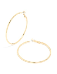 Gold Plated Thin Hoop Earrings