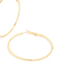 Gold Plated Thin Hoop Earrings