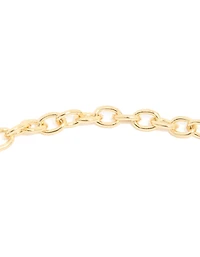 Collier en forme de charme en forme de cœur plaqué or