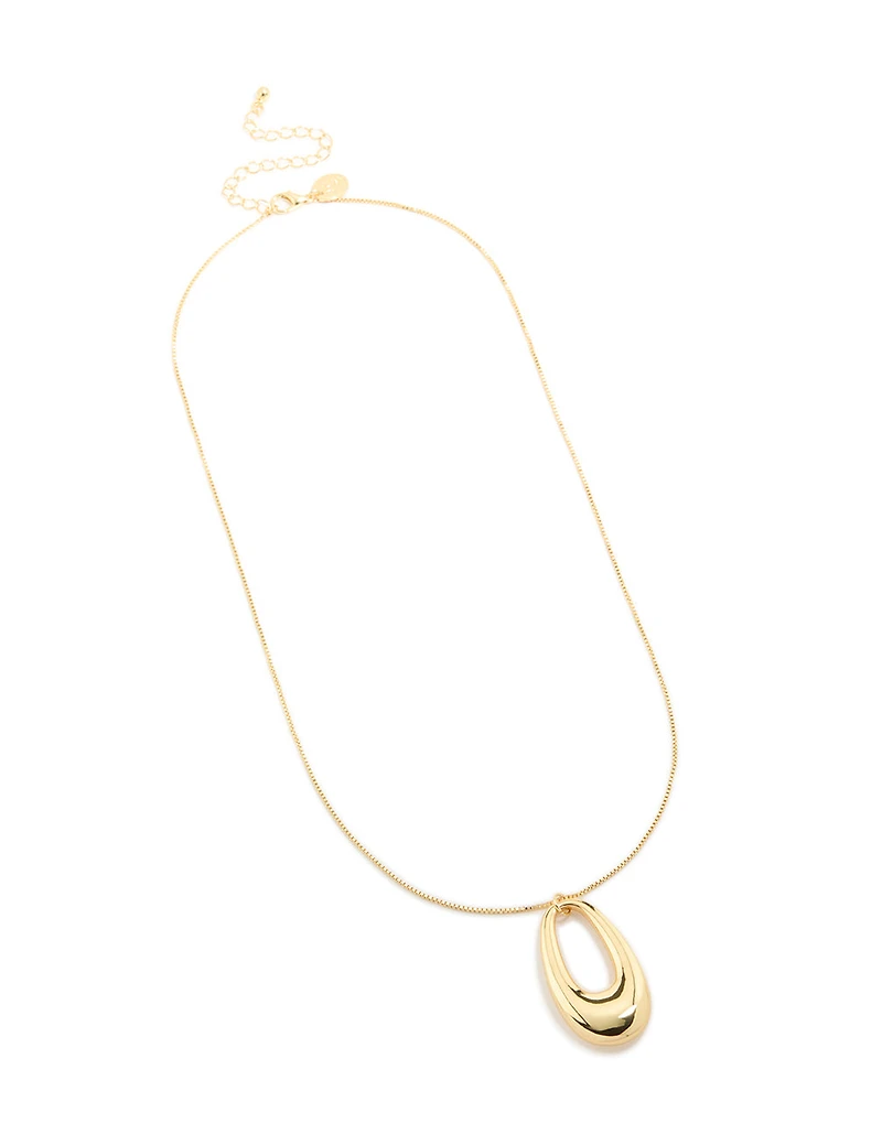 Collier porte-parole moderne bio plaqué or