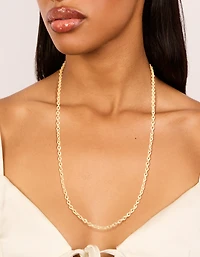 Collier de chaîne Rolo plaqué or