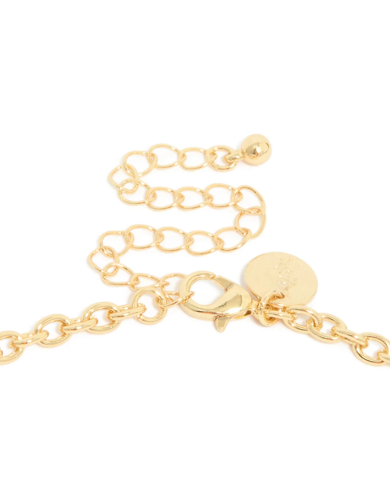 Collier de chaîne Rolo plaqué or