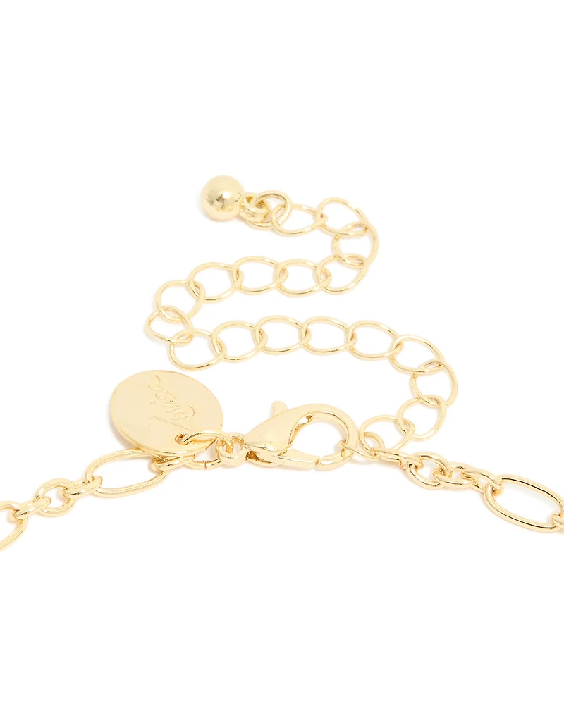 Collier de breloques célestes plaqués or