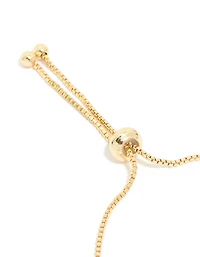 Gold Plated Cubic Zirconia Pavé Toggle Bracelet
