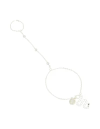Silver Plated Cubic Zirconia Hand Chain