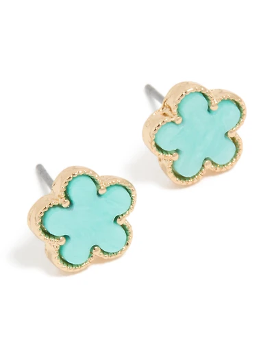 Boucles d’oreilles en acrylique doré en forme de clous