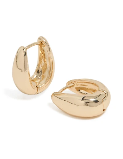 Gold Simple Huggie Earrings