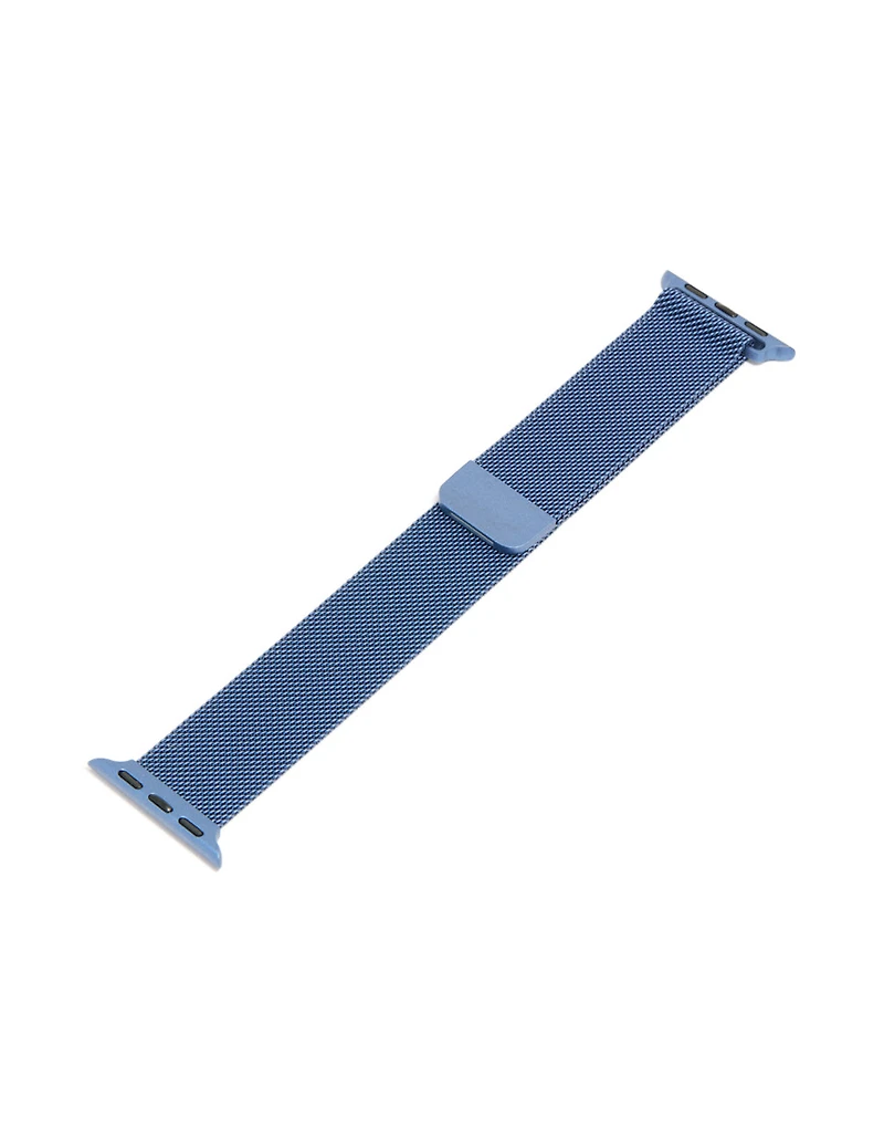 Sangle en treillis métallique enduit bleu foncé 38/40/41 mm